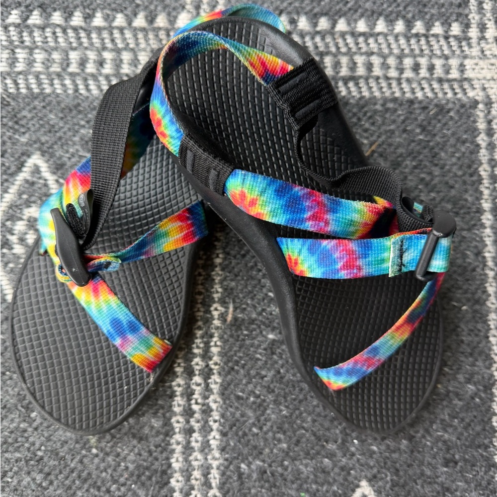 Chaco Women's Tie-Dye Strap Sandals - Black Footbed